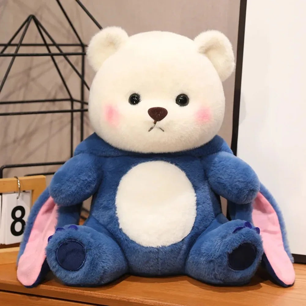 OSITO DISFRAZADO DE STITCH + TARJETA PERSONALIZADA💙🎁🤩