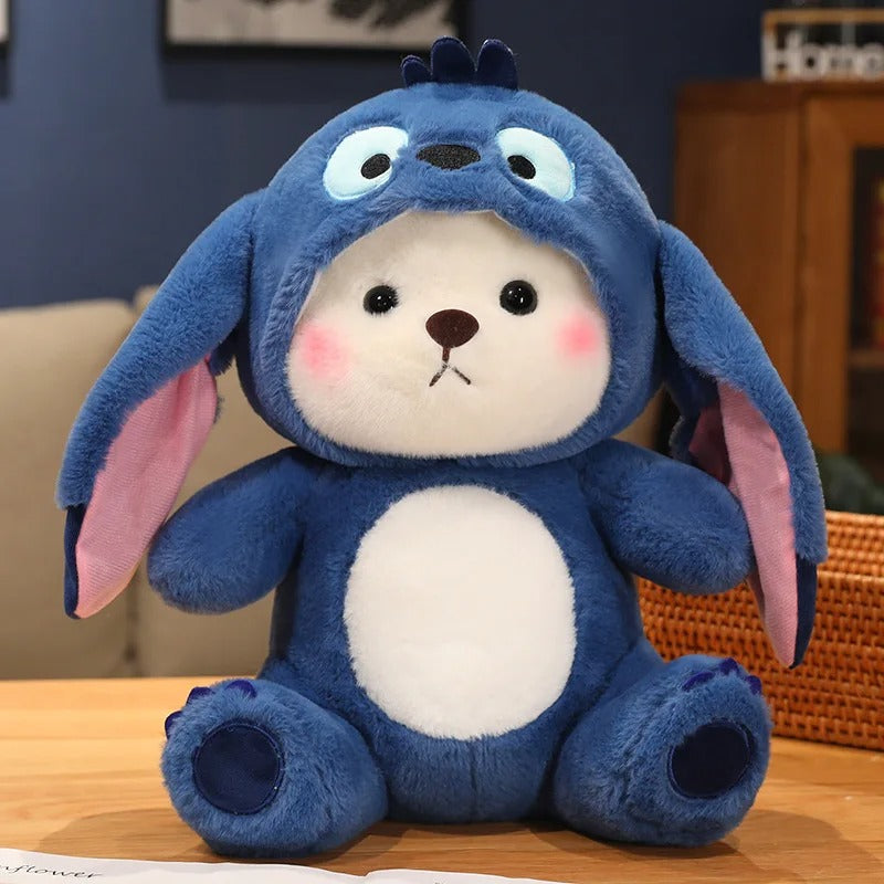 OSITO DISFRAZADO DE STITCH + TARJETA PERSONALIZADA💙🎁🤩